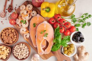 Balanced nutrition concept for clean eating flexitarian mediterr Balanced nutrition concept for clean eating flexitarian mediterr